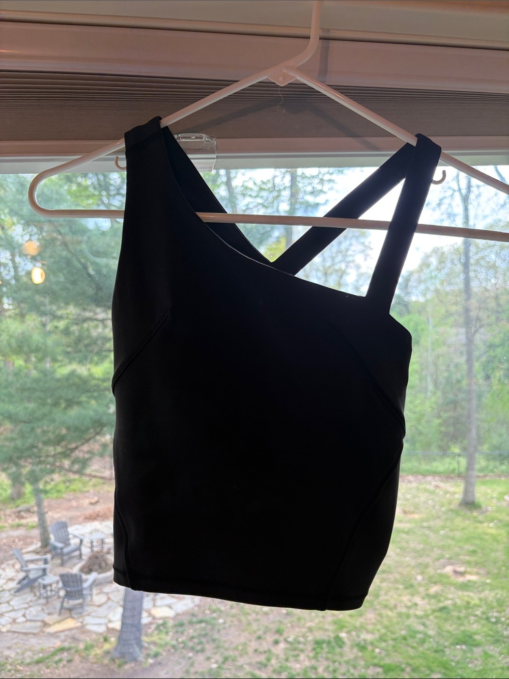 lululemon athletica Black Asymmetric Strappy Tank